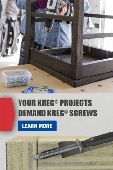 The Secret To Strong Joints Kreg Screws Kreg Screws Pocket Hole