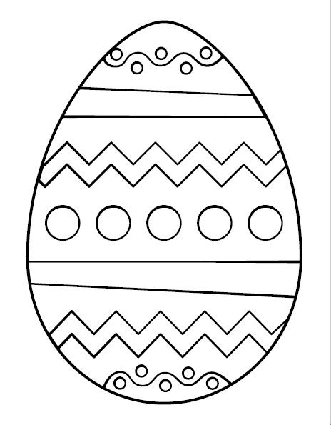printable easter egg template  coloring pages