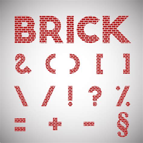 Red Brick Typeface Vector 316211 Vector Art At Vecteezy