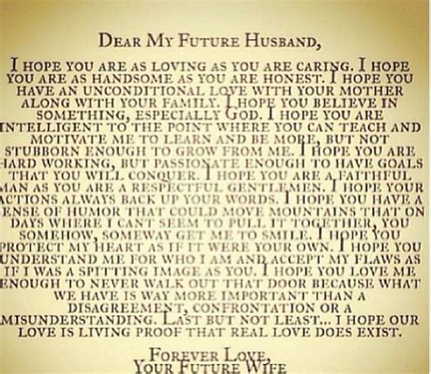 Letter To My Future Wife Quotes Suitably Blogs Image Database