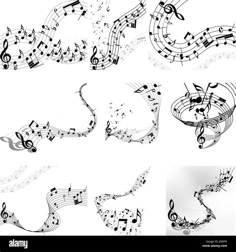 Musical Notes Staff Set Stock Vector Image And Art Alamy