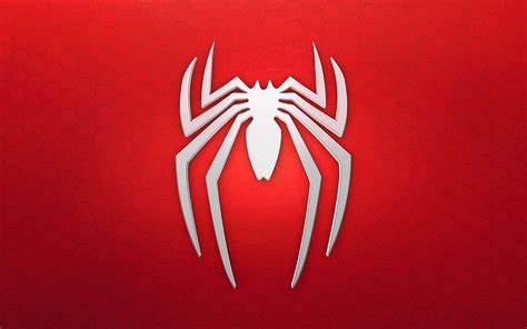 Spiderman Red Logo Background Spiderman Ps4 Spider Man Red Hd