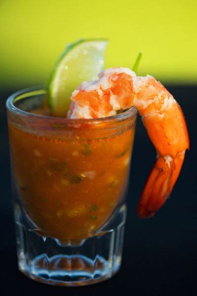 Eviscerate shrimp and rinse under cool water leaving shells intact. Shrimp Cocktail - individual servings for #saveur # ...