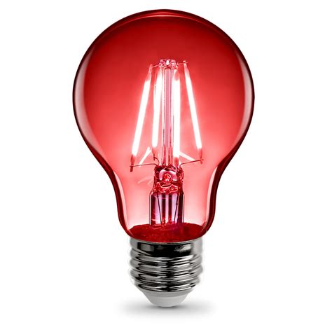 Feit Electric Red A19 Led Light Bulb 40w Equivalent 45 Watt Filament