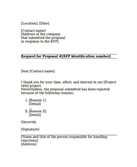 Free 11 Sample Proposal Rejection Letter Templates In Ms Word Pdf