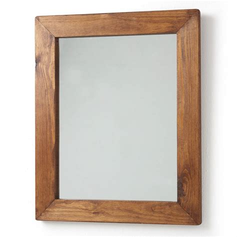 Walnut Framed Bathroom Mirror