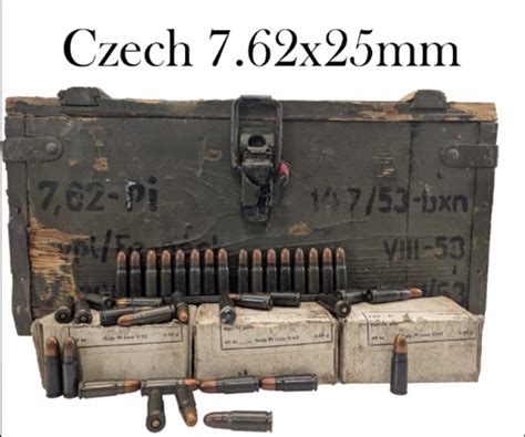 Polish 762x25 Tokarev Ammunition Am2960 85 Grain Full Metal Jacket