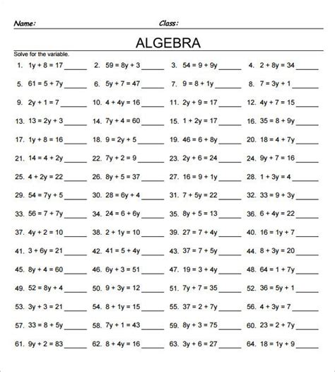 year 7 algebra worksheets pdf | 7th grade math worksheets, Algebra