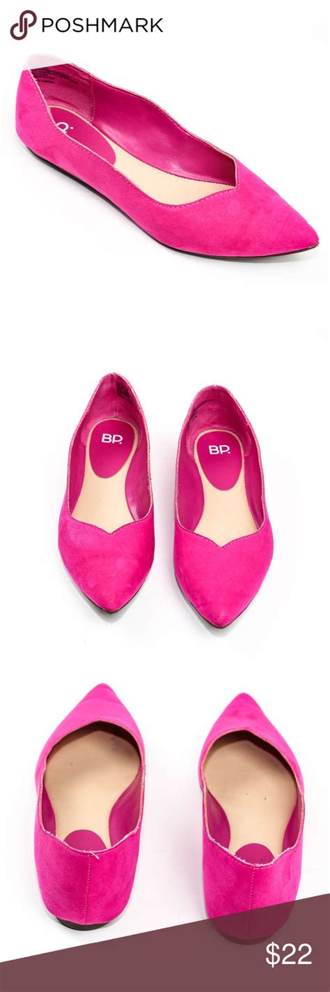 Bp Hot Pink Flats Faux Suede Hot Pink Flats Pink Flats Faux Suede