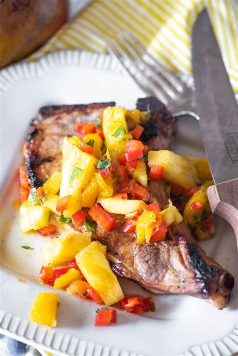 They're fast, easy, and healthful (if you want them to be). Grilled Pork Chops with Tropical Pineapple Salsa - Best Grilled Pork Chops