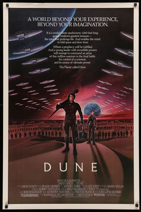 Dune 1984 Original Movie Poster Art Of The Movies