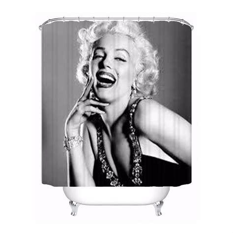 Custom Marilyn Monroe Waterproof Shower Curtain Home Bath Bathroom S