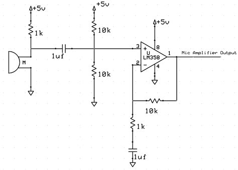 Microphone Amplifier Circuit Using Lm358 Circuit Diagram
