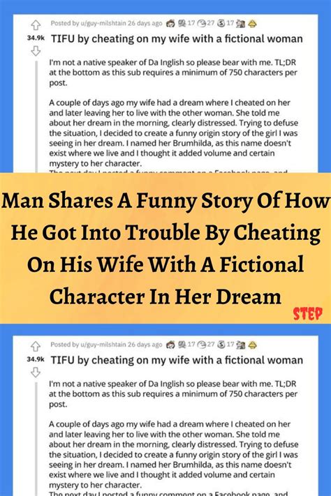 I Decided Funny Stories Other Woman Cheating Viral Guys Dream Fictional Characters