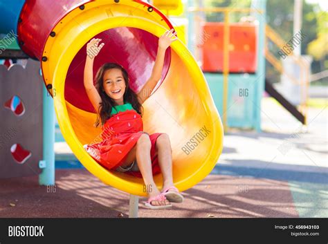 Kids On Playground Image And Photo Free Trial Bigstock