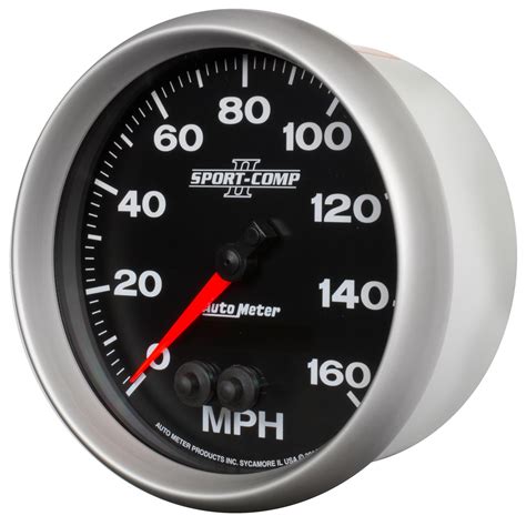 Autometer 3681 Sport Comp Ii Speedometer 5 0 160 Mph Flat Lens