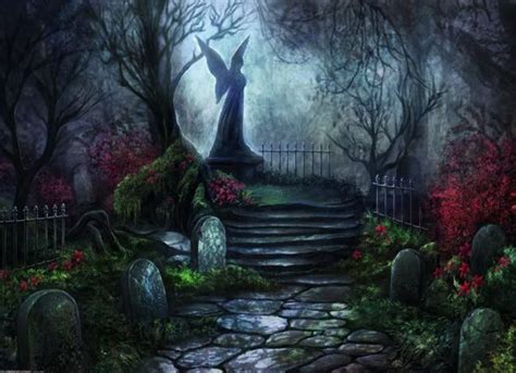Cemeteries With Stories To Tell Anime Scenery Concept Art Cemetery