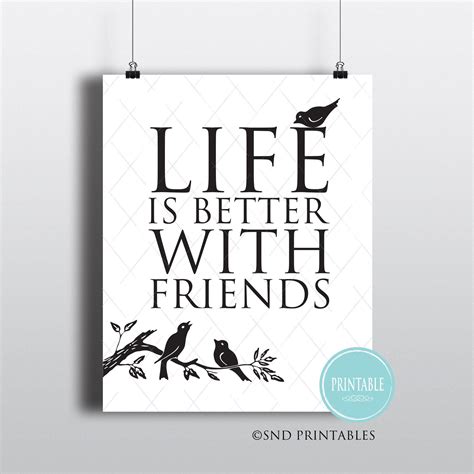 Life Is Better With Friends Art Printable In 8x10 And 12x16 Etsy