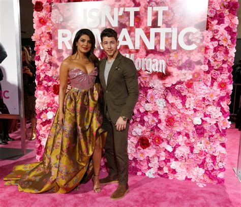 Priyanka Chopra And Nick Jonas At The Premiere Isnt It Romantic