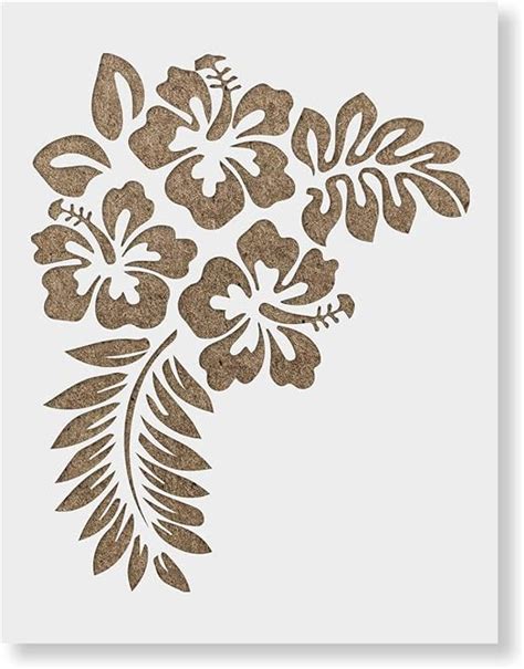 Hibiscus Flower Stencil Reusable Stencils For Painting