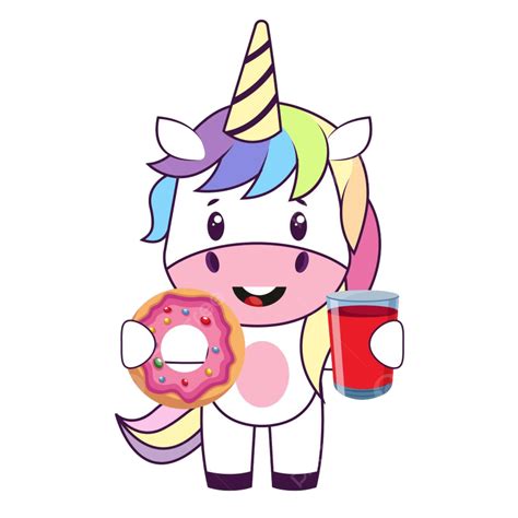 Unicornio Con Donut Ilustración Vectorial Png Creaciones Con Dulce