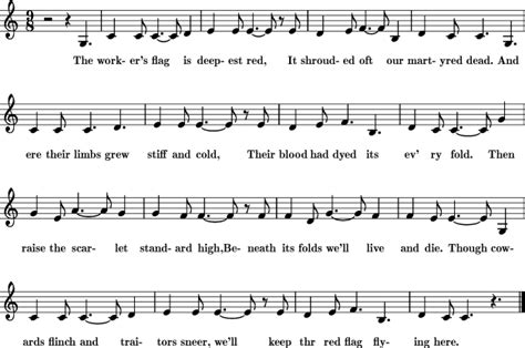 The Red Flag Sheet Music For Treble Clef Instrument
