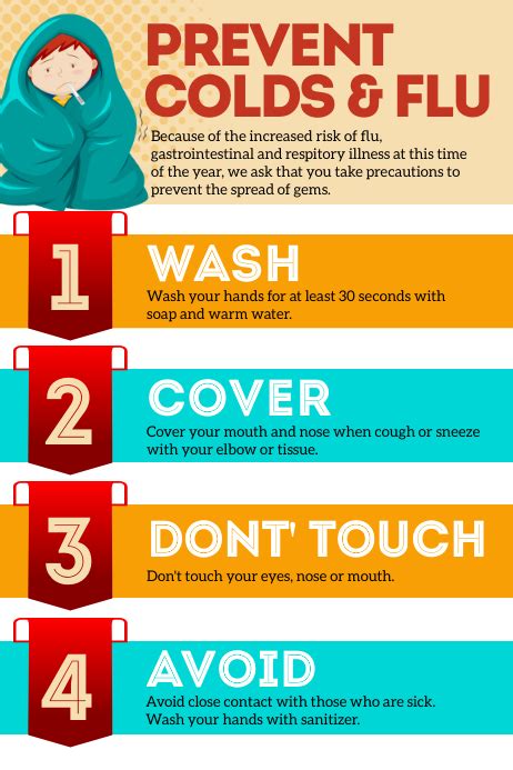 Prevent Colds And Flu Poster Template Postermywall