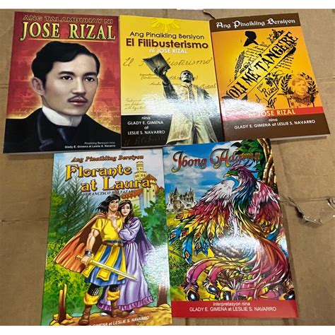 Filipino Books Noli Me Tangere Ibong Adarna Florante At Laura El