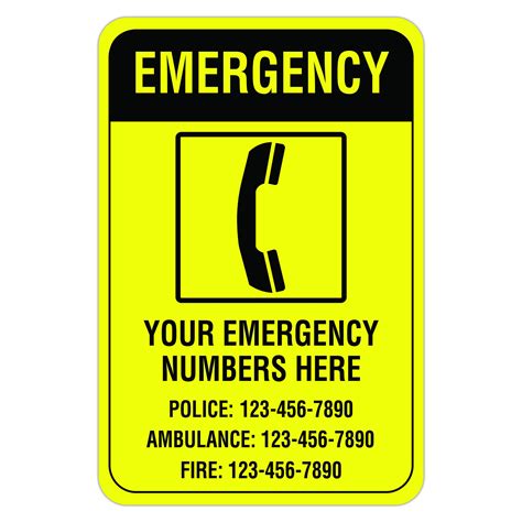 YOUR EMERGENCY NUMBERS HERE - American Sign Company