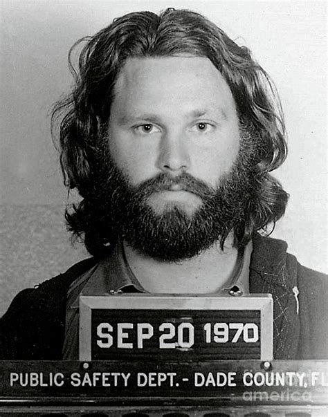 Jim Morrison The Lizard King Mug Shot Dade County Florida
