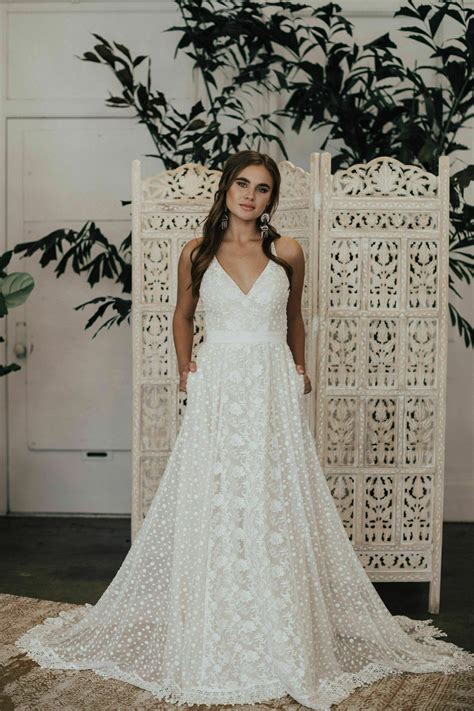 Becca Backless Lace Wedding Dress Dreamers And Lovers