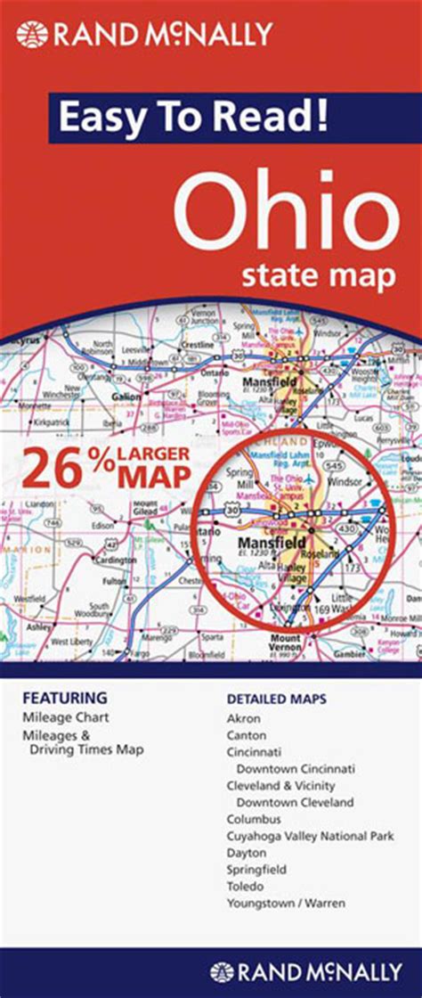 Ohio State Map Rand Mcnally Maps Books And Travel Guides