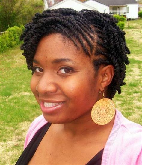 Short Natural Flat Twist Hairstyles For Black Women