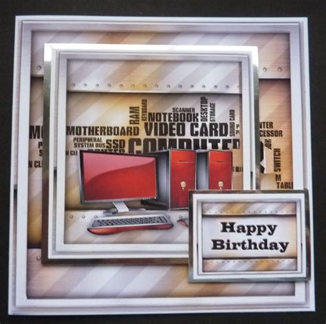 S714 Hand Made Birthday Card V2 Light Box Birthday Cards Notebook
