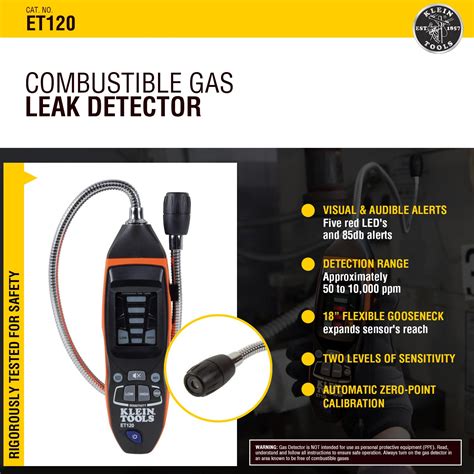 Buy Klein Tools Et120 Gas Leak Detector Combustible Gas Leak Tester