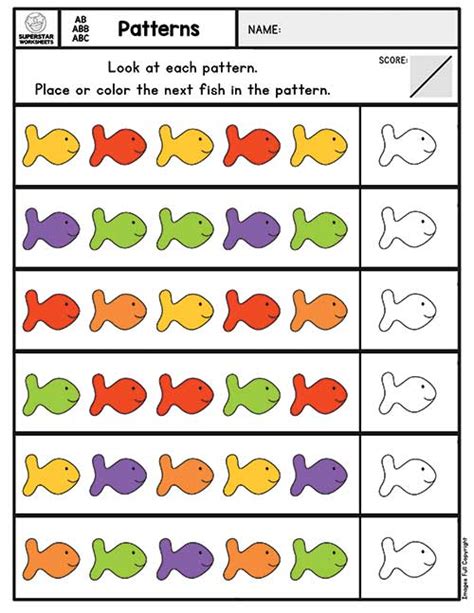 Patterns Worksheet Worksheets For Kindergarten