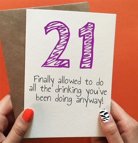 Funny 21st Birthday Cards For Her 21st Birthday Card Sister Etsy
