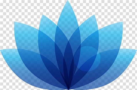 Blue Lotus Flower Logo Ill Logo Nelumbo Nucifera Icon Hand Painted