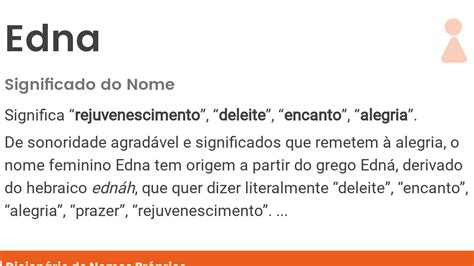 Significado Do Nome Edna Revista Dada