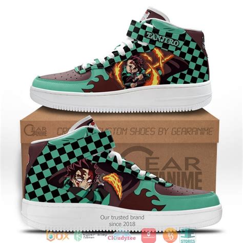 Best Tanjiros Bloodied Rage Demon Slayer Anime Air Force 1 High Top