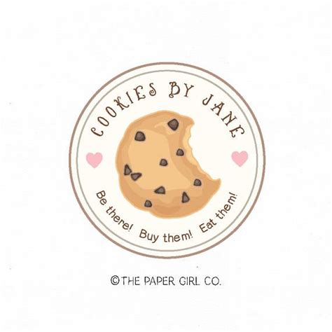 Designers desain label untuk toples kue kering sribu sumber : cookie logo bakery logo baking logo bakers logo premade logo | Desain produk, Desain logo, Stiker
