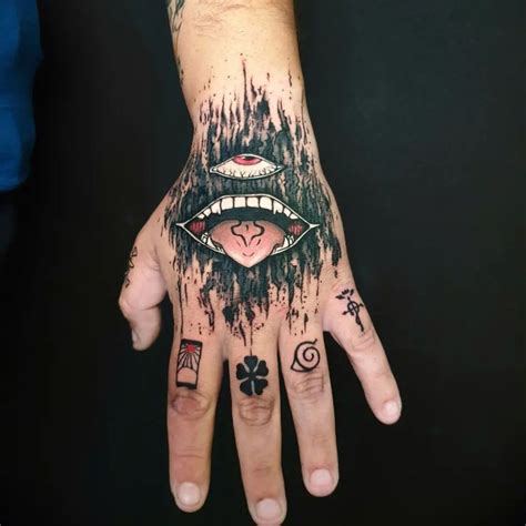 Jujutsu Kaisen Tattoo On Hand Hand Tattoos Hand Tattoos For Guys