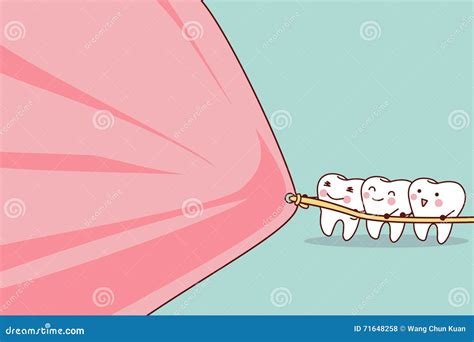 Cartoon Tooth Pulling Banner Stock Vector Illustration Of Clinic