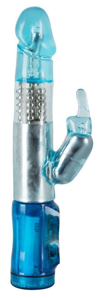Vibrator Mit Rabbit Klitorisreizer Crazy Clit Tickler M Rotation And Perlen Blau 4024144589180