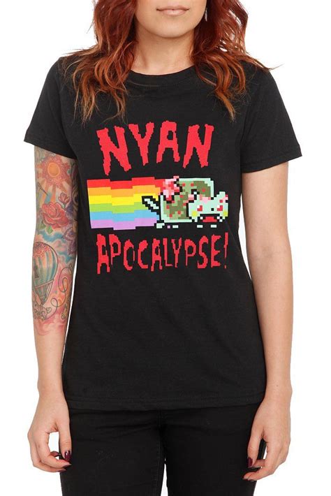 Nyan Cat Zombie Apocalypse Girls T Shirt Girls Tshirts Fashion Shirts