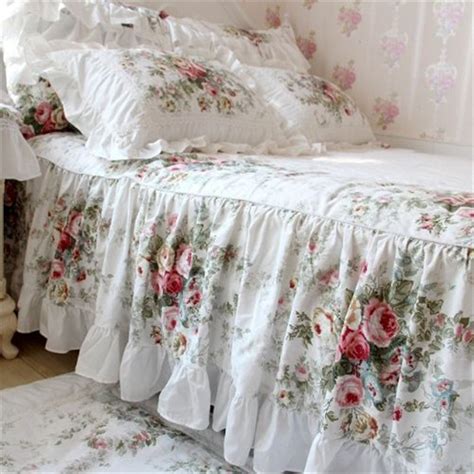 Fadfay Home Textile New Vintage Floral Rose Bedding Set Shabby Floral