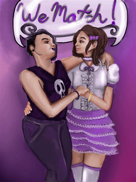 goth gf and cutesy gf both love purple based on real scenario 💜🏳️‍🌈 gatekeepingyuri