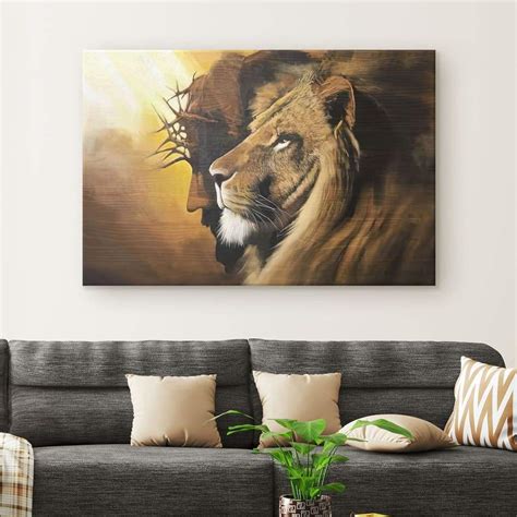 The Lion Of Judah Jesus Christ Canvas Wall Art Christian Wall Art