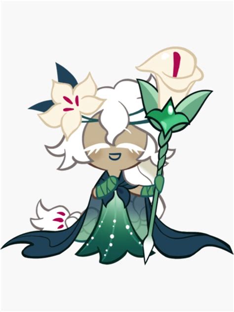White Lily Cookie Cookie Run Kingdom Long Sticker For Sale By