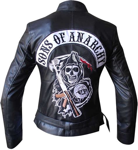 Sons Of Anarchy Reaper Leather Womens Jacket Black Uk Clothing